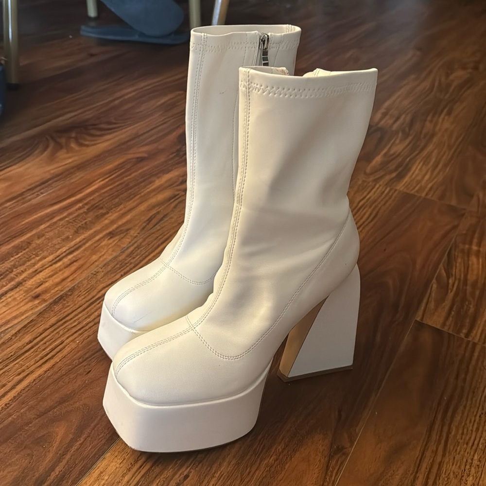 White Platform Boots